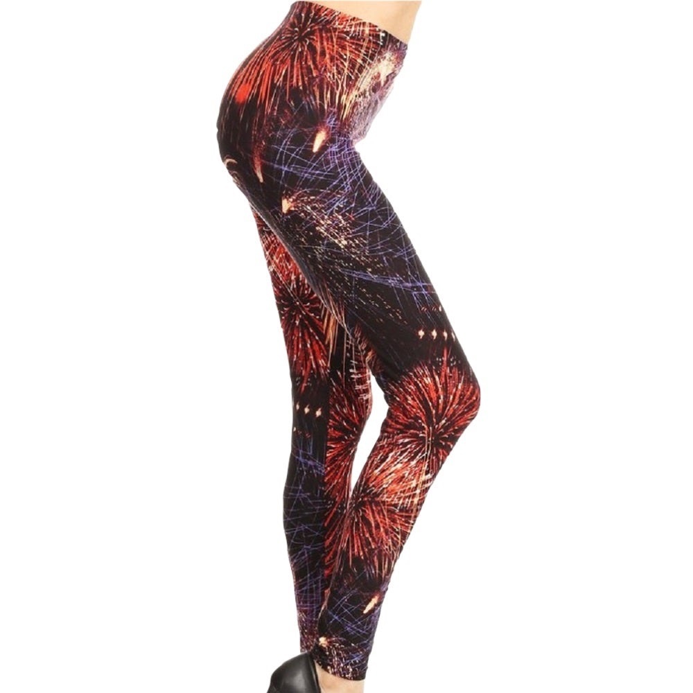 4th of July Ultra Soft Leggings, Fireworks